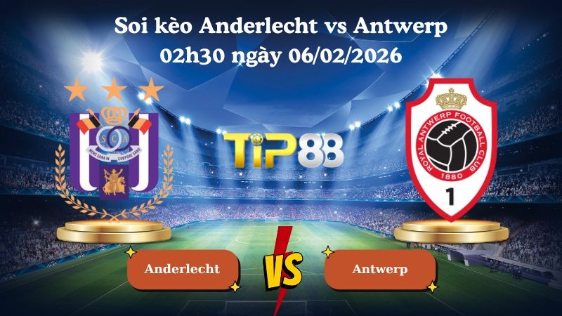 TIP88 Nhận định soi kèo Anderlecht vs Antwerp 02h30 ngày 06/02/2026 - Cúp Bỉ