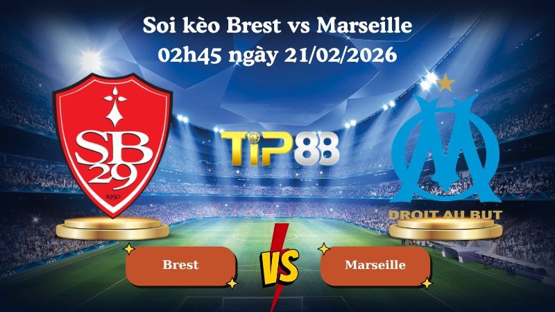 TIP88 Nhận định soi kèo Brest vs Marseille 02h45 ngày 21/02/2026 - Ligue 1