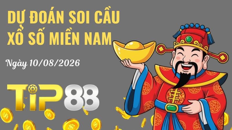 TIP88 Dự Đoán Soi Cầu Xổ Số Miền Nam Ngày 10/08/2026 - Tìm Con Lô Đẹp Nhất