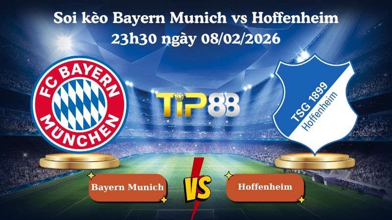 TIP88 Nhận định soi kèo Bayern Munich vs Hoffenheim 23h30 ngày 08/02/2026 - Bundesliga