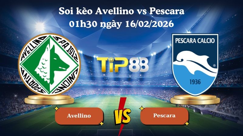 TIP88 Nhận định soi kèo Avellino vs Pescara 01h30 ngày 16/02/2026 - Hạng 2 Tây Ban Nha